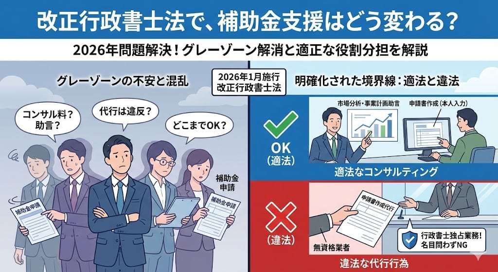 改正行政書士法で補助金支援はどう変わる?