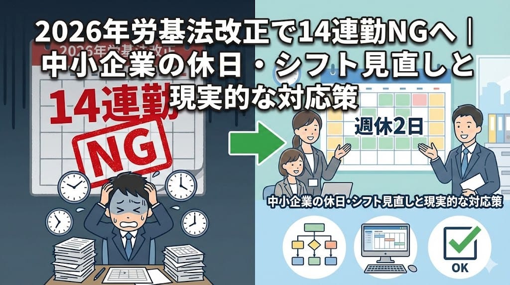 労基法改正で14連勤NG