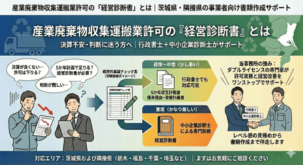産業廃棄物収集運搬業許可の経営診断書