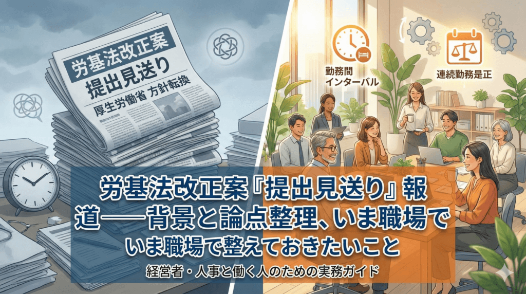 労働基準法改正見送り